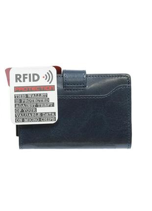 Кредитниця шкіряна nevada 3776 з системою rfid navy синій2 фото