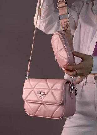 Женская сумка prada pink, женская сумка прада розового цвета2 фото