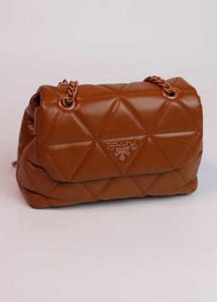 Женская сумка prada nappa spectrum brown, женская сумка, сумка прада коричневого цвета, сумка прада коричневог