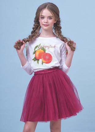 Комплект джемпер+ юбка для девочки zironka рост 1461 фото