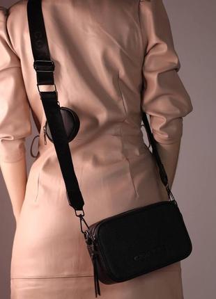 Жіноча сумка coach black, женская сумка, коуч чорного кольору4 фото