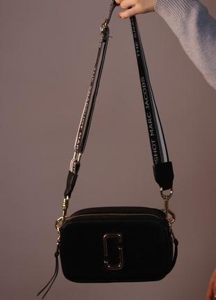 Женская сумка marc jacobs logo black, женская сумка, брендовая сумка, марк джейкобс лого черная5 фото