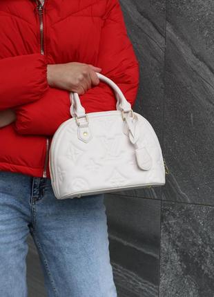 Жіноча сумка louis vuitton alma ivory женская сумка, брендова сумка louis vuitton alma ivory