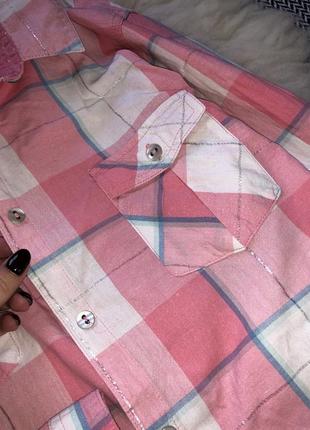 Рубашка рубаха ночная ночнушка клетка пижама домашняя сна дома7 фото