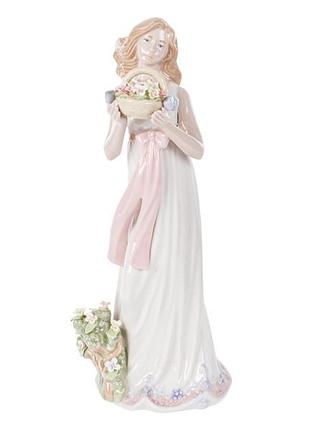 Статуетка дівчина з квітами наречена pawone італія