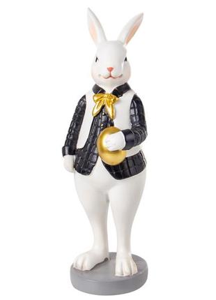 Фігурка декоративна "кролик у фраку" 7x7x20,5см