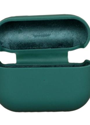 Чохол для airpods pro silicone case microfiber (з мікрофіброю) dark green