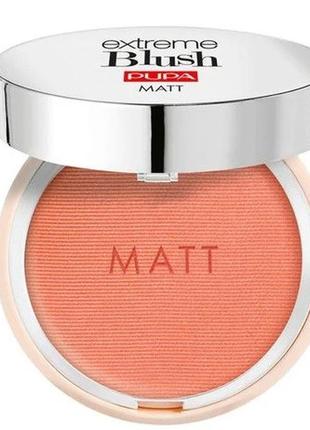 Компактные румяна матовые pupa extreme blush matt 02 pop brown, 4 г