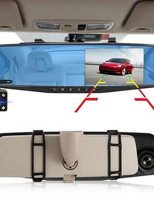 Відеореєстратор дзеркало заднього виду vehicle blackbox dvr 1080p з двома камерами