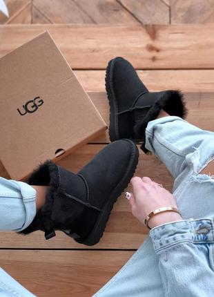 Ugg mini bailey bow black🆕 шикарные женские угги 🆕 купить наложенный платёж4 фото