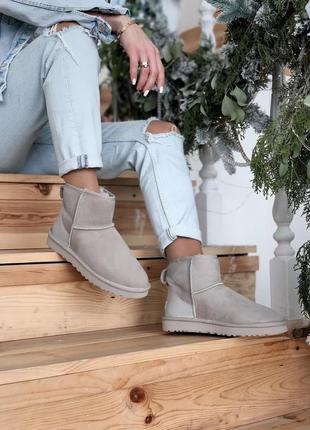 Ugg classic mini beige🆕 шикарні жіночі уггі 🆕 купити накладений платіж