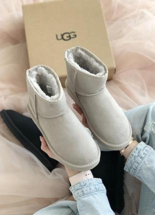 Ugg mini classic beige 🆕 шикарные женские угги 🆕 купить наложенный платёж3 фото