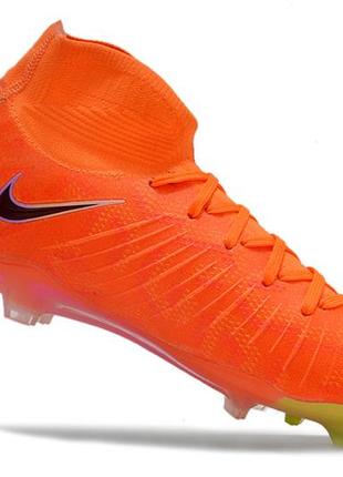 Бутси nike phantom luna fg orange найк фантом луна помаранчеві футбольне взуття з шипами для гри в футбол помаранчевого кольору9 фото