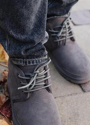Зимние мужские угги ugg neumel серые (угги ньюмел, ботинки, уггі)