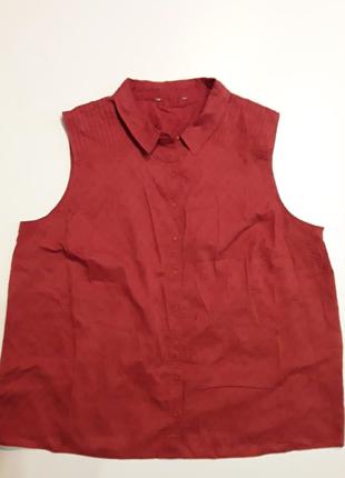 Фирменная легкая хлопковая блуза блуза