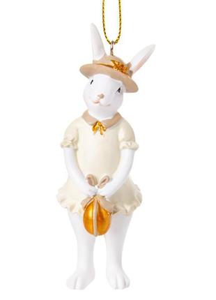 Фігурка декоративна "кролик у капелюсі" 10 см