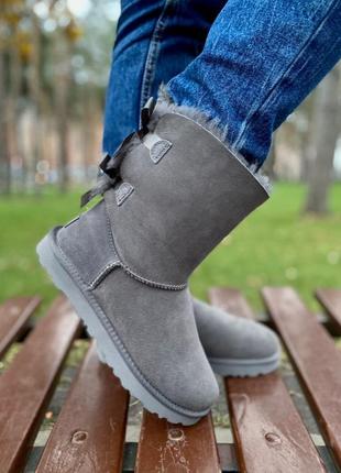 Ugg bailey bow grey 🆕 шикарные женские угги 🆕 купить наложенный платёж8 фото