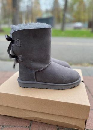 Ugg bailey bow grey 🆕 шикарные женские угги 🆕 купить наложенный платёж