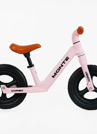 Велобіг corso monte нейлонова рама надувні колеса 12 дюймів, рожевий 071262 фото