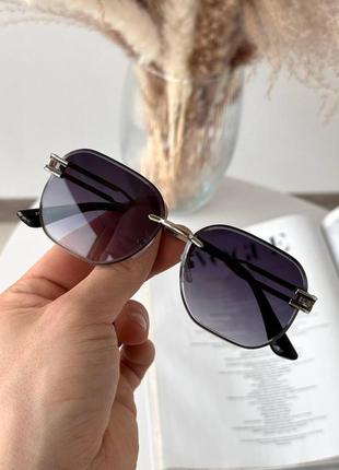 Сонцезахисні стильні окуляри сталева оправа3 фото