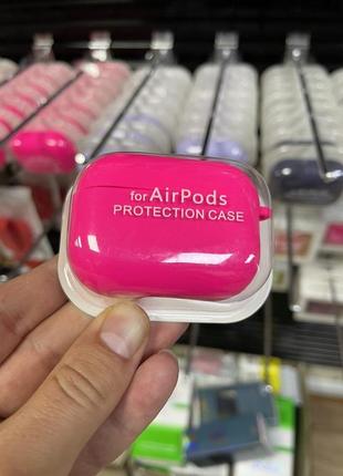 Чехол для airpods pro silicone case microfiber (с микрофиброй) hot pink5 фото