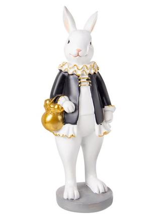 Фігурка декоративна "кролик із кошиком" 7x7x20,5 см