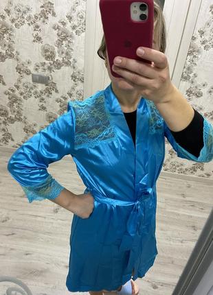 Халат атласный fleur rococo