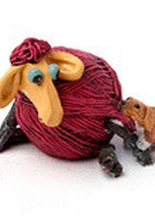 Фигурка декоративная "фиолетовая овечка" 8х6х5см2 фото