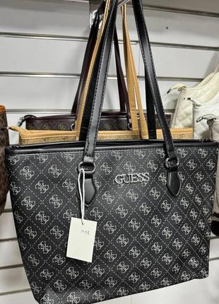 Женская брендовая сумка guess, сумка гесс, сумка шопер, вместительная сумка, шоппер, shoper, сумка на плечо