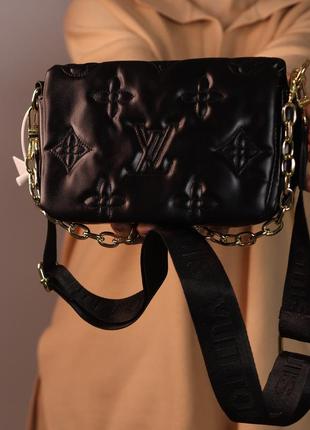 Женская сумка louis vuitton black женская сумка, брендовая сумка louis vuitton black2 фото