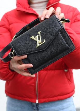 Жіноча сумка  louis vuitton mylockme black женская сумка, брендова сумка louis vuitton mylockme black