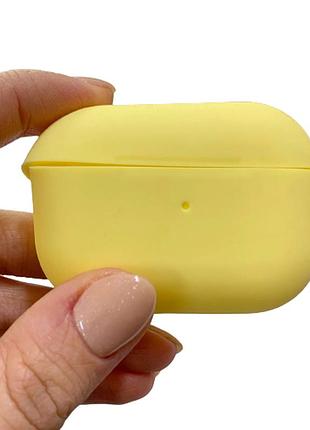 Чохол для навушників airpods pro hang silicone case yellow