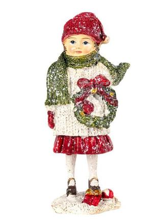 Фігурка декоративна "дівчинка з вінком" 12 см