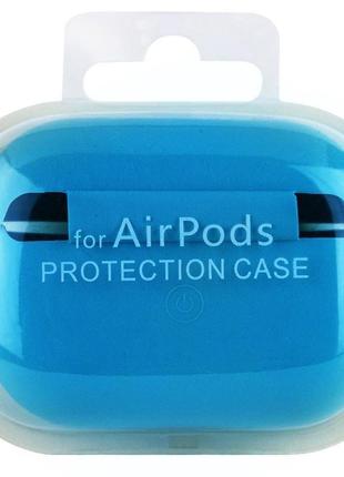 Чехол для airpods pro silicone case microfiber (с микрофиброй) light blue3 фото