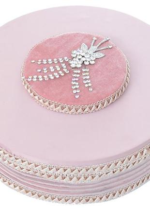 Подарункова коробка з квітковою композицією "рожева перлина"2 фото