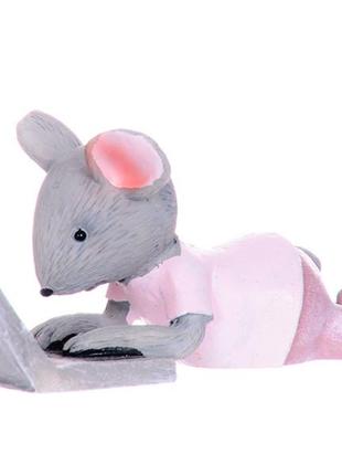 Фігурка декоративна "мишка" 10х3,5х4,5 см (упак = 6 шт.)
