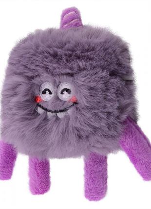 Хутровий чохол для навушників airpods pro fluffy monster case purple