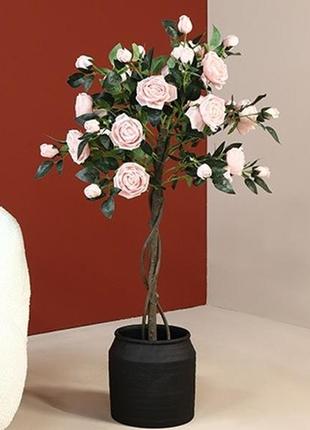 Дерево роза на штамбе розовая 120 см2 фото