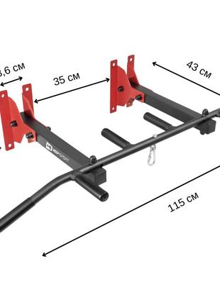 Турнік універсальний на стіну та стелю hop-sport hs-2006k із рукавичками7 фото