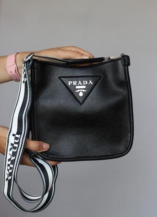 Жіноча сумка prada black, женская сумка, прада чорного кольору5 фото