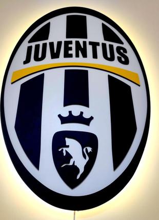 Juventus з підсвіткою. логотип ювентус