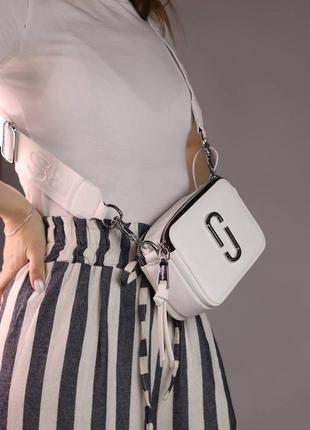 Женская сумка marc jacobs white lux, женская сумка, марк джейкобс белого цвета2 фото