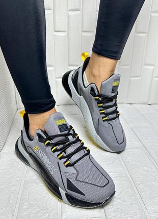 Кросівки тканинні підліткові в темно-сірому кольорі