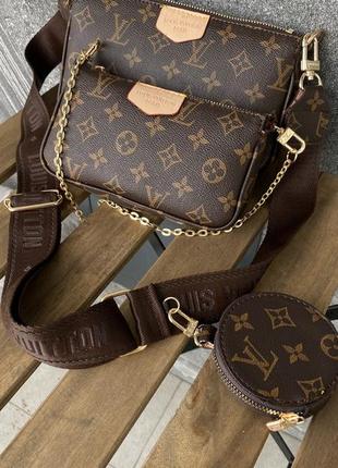 Жіноча сумка louis vuitton multi brown женская сумка, брендова сумка louis vuitton multi brown