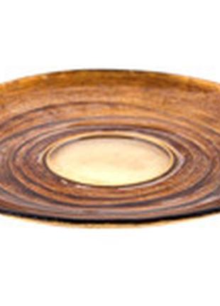 Тарілка кругла "мара" 21 см, золото4 фото
