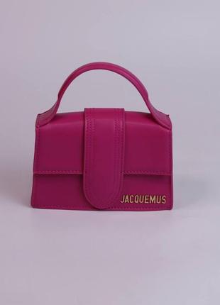 Жіноча сумка jacquemus mini fuxia, женская сумка, жакмюс кольору фуксії1 фото