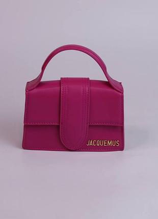 Жіноча сумка jacquemus mini fuxia, женская сумка, жакмюс кольору фуксії
