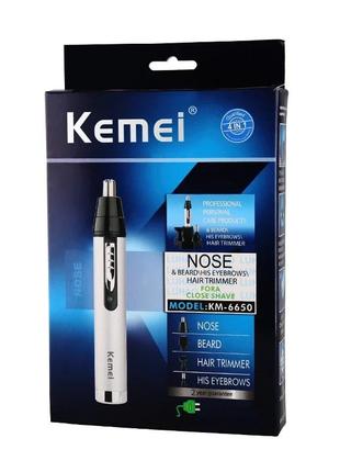 Kemei original 4 in 1 триммер для волос в носу и ушах для мужчин, набор для ухода за волосами