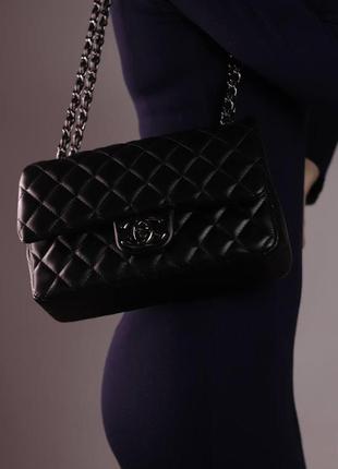 Женская сумка chanel 26 black, женская сумка шанель черного цвета2 фото