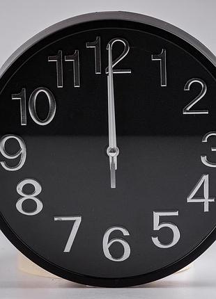 Годинник настінний trend, великий круглий чорний